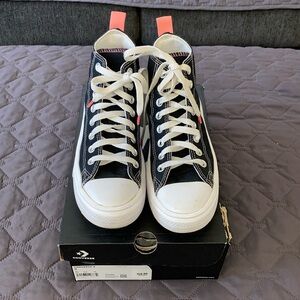 Kids Black Converse Chuck Taylor All Star Move Color Pop Platform